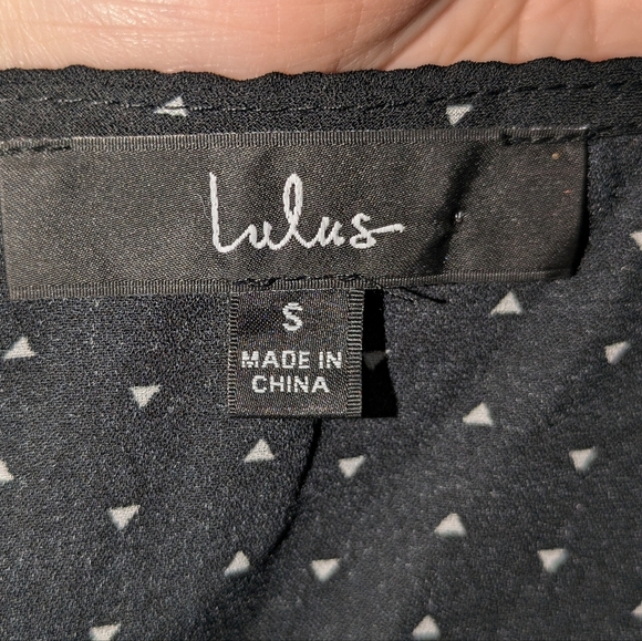 Lulus Women's Farah Black Print Midi Wrap Dress. EUC Size S - Picture 9 of 12